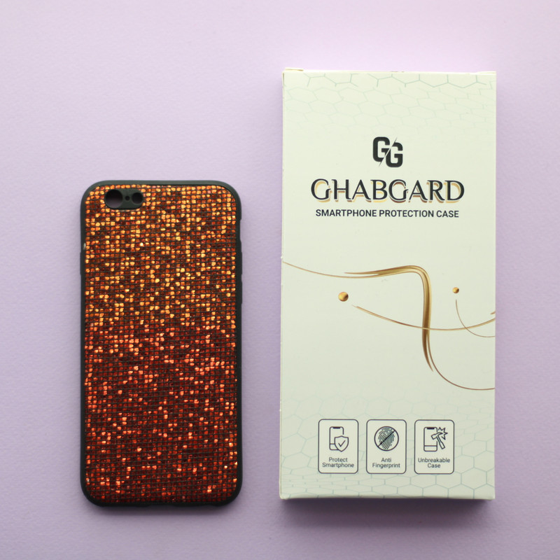 کاور قاب گارد مدل دور ژله ای نگین دار مناسب برای گوشی موبایل اپل iPhone 6 / 6s