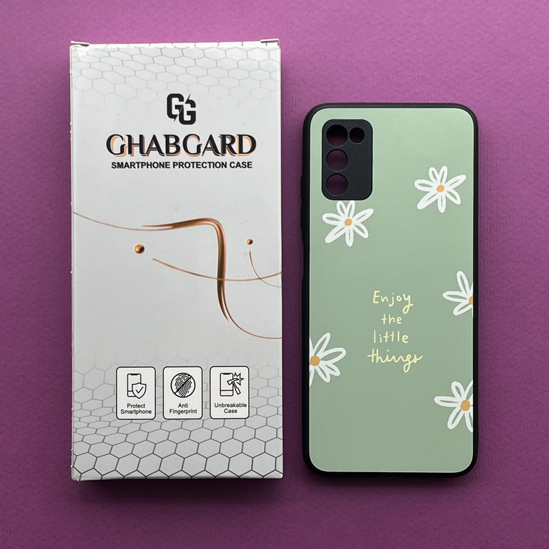کاور قاب گارد مدل دور ژله ای گل مناسب برای گوشی موبایل سامسونگ Galaxy A03s