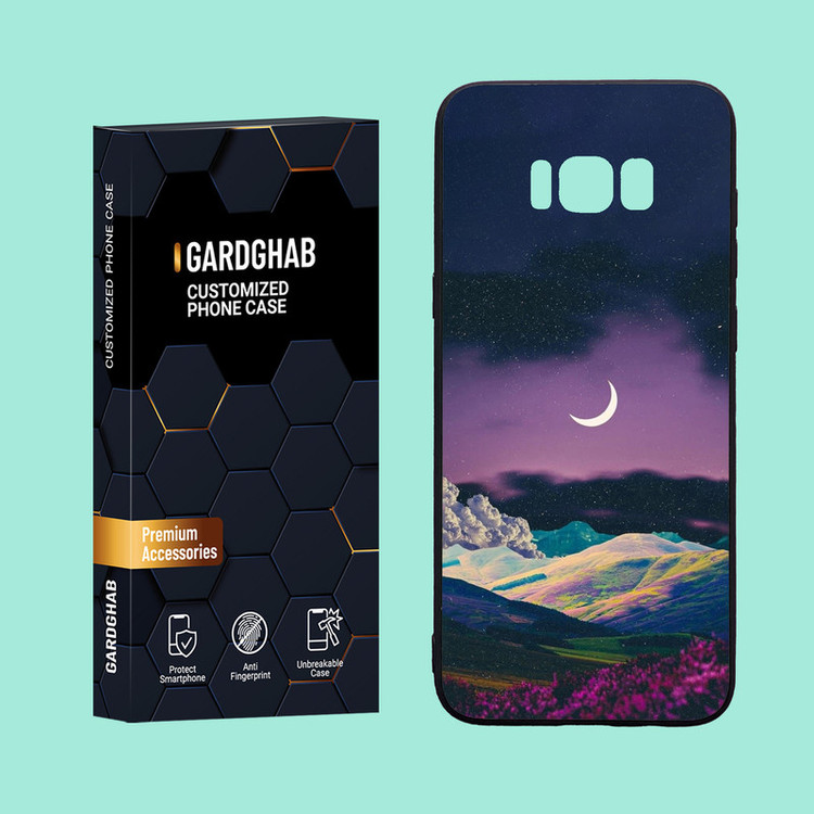 کاور گارد قاب مدل دور ژله ای پشت گلس منظره و طبیعت مناسب برای گوشی موبایل سامسونگ Galaxy S8 Plus