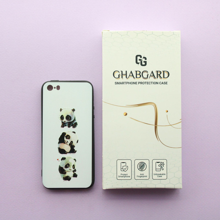 کاور قاب گارد مدل دورژله ای مشکی فانتزی مناسب برای گوشی موبایل اپل iphone 5 / 5s / se 2016