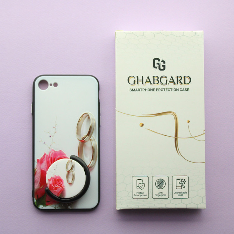 کاور قاب گارد مدل دور ژله ای مناسب برای گوشی موبایل اپل iPhone 7/8/SE 2020/SE 2022 به همراه پاپ سوکت