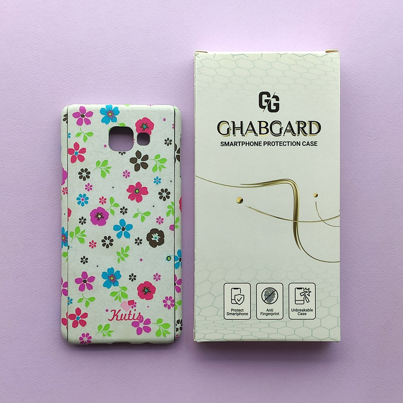 کاور قاب گارد مدل 360 گل دار مناسب برای گوشی موبایل سامسونگ Galaxy A710 / A7 2016