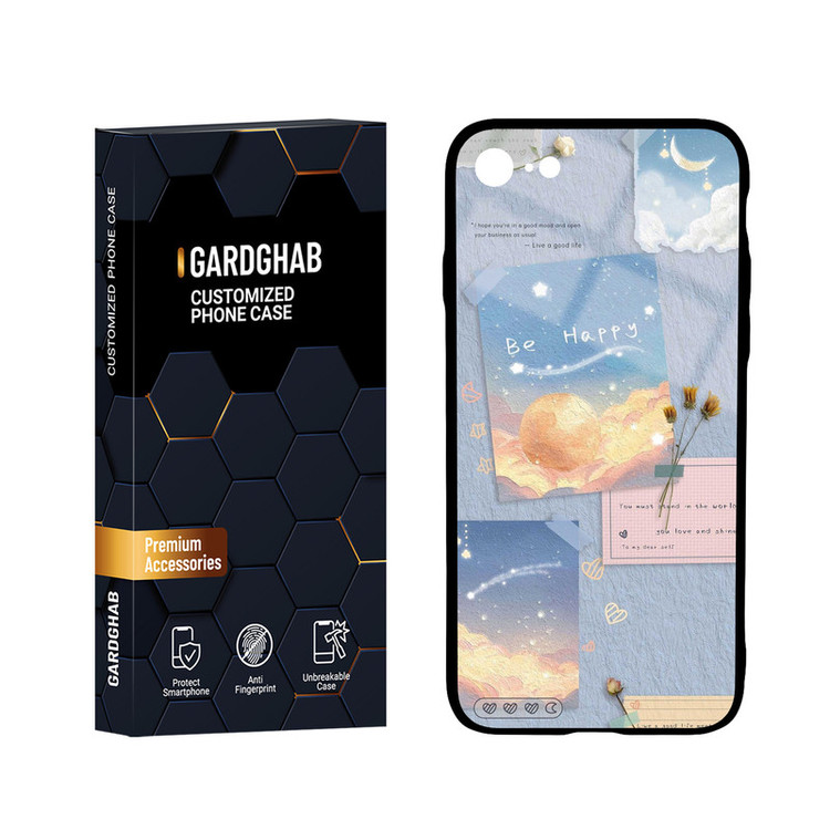 کاور گارد قاب مدل پشت گلس فانتزی مناسب برای گوشی موبایل اپل iPhone 7 / 8 / SE 2020 / SE 2022