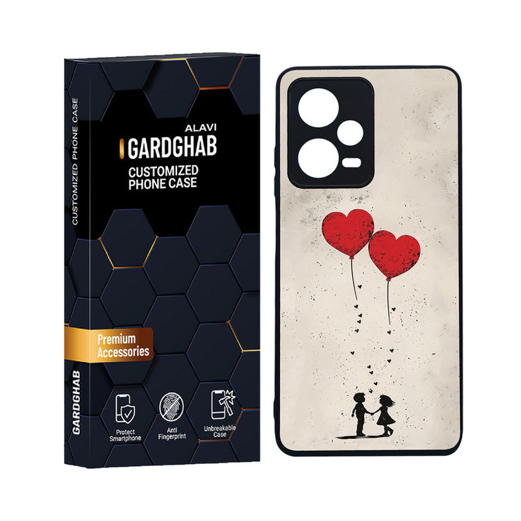 کاور گارد قاب علوی مدل دورژله ای عاشقانه مناسب برای گوشی موبایل شیائومی Redmi Note 12 Pro 5G