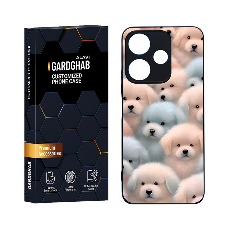 کاور گارد قاب علوی مدل دورژله ای فانتزی مناسب برای گوشی موبایل شیائومی Redmi 13 4G / 5G