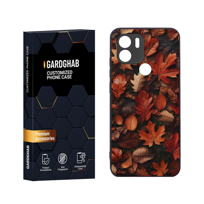 کاور گارد قاب مدل دور ژله ای برگ مناسب برای گوشی موبایل شیائومی Redmi A1 Plus / A2 Plus / Poco C50 / Poco C51