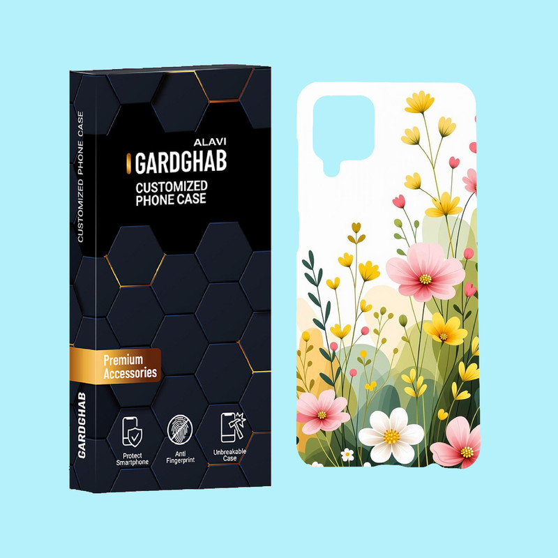 کاور گارد قاب علوی مدل گل مناسب برای گوشی موبایل سامسونگ Galaxy A12
