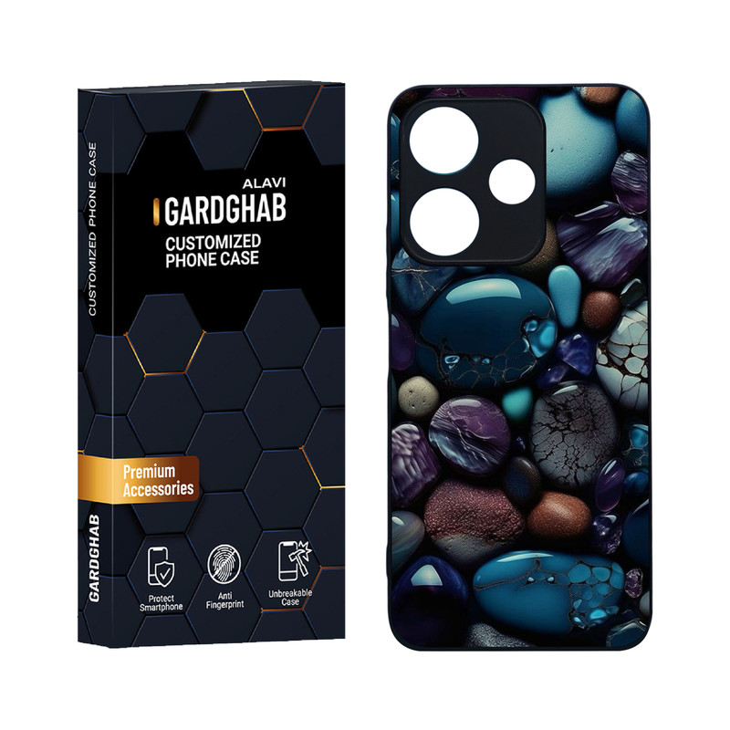 کاور گارد قاب علوی مدل دورژله ای هنری مناسب برای گوشی موبایل شیائومی Redmi 13 4G / 5G