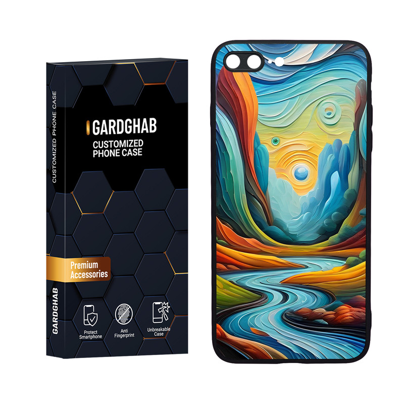 کاور گارد قاب مدل دورژله ای هنری مناسب برای گوشی موبایل اپل iPhone 7 Plus / 8 plus