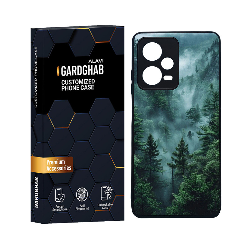کاور گارد قاب علوی مدل دورژله ای منظره و طبیعت مناسب برای گوشی موبایل شیائومی Redmi Note 12 Pro 5G