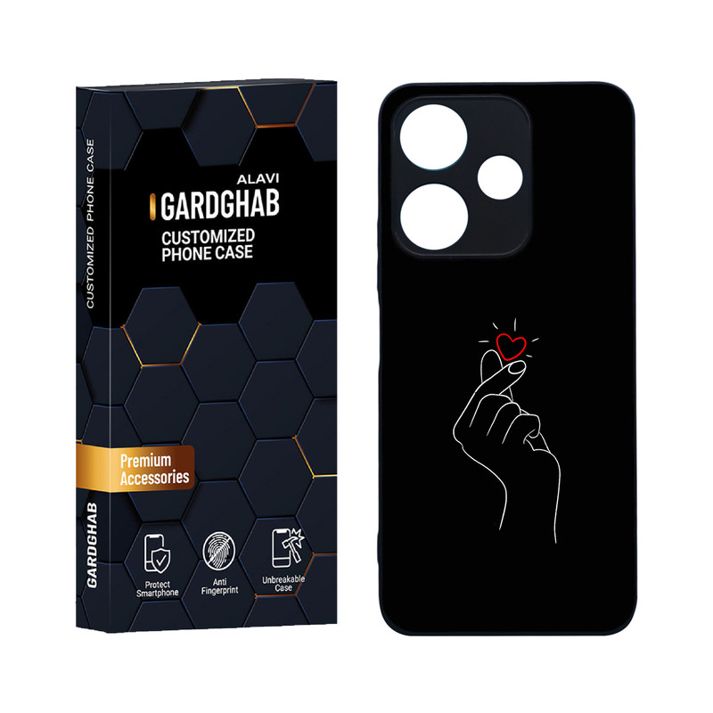 کاور گارد قاب علوی مدل دورژله ای عاشقانه مناسب برای گوشی موبایل شیائومی Poco M6 4G