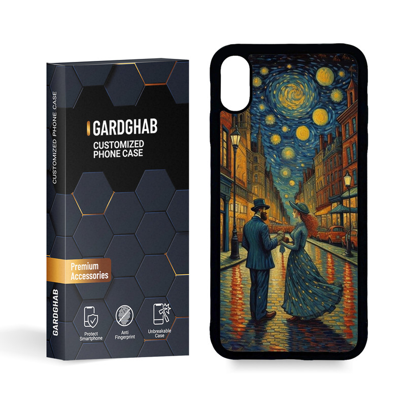 کاور گارد قاب مدل پشت گلس هنری مناسب برای گوشی موبایل اپل iPhone Xs MAX