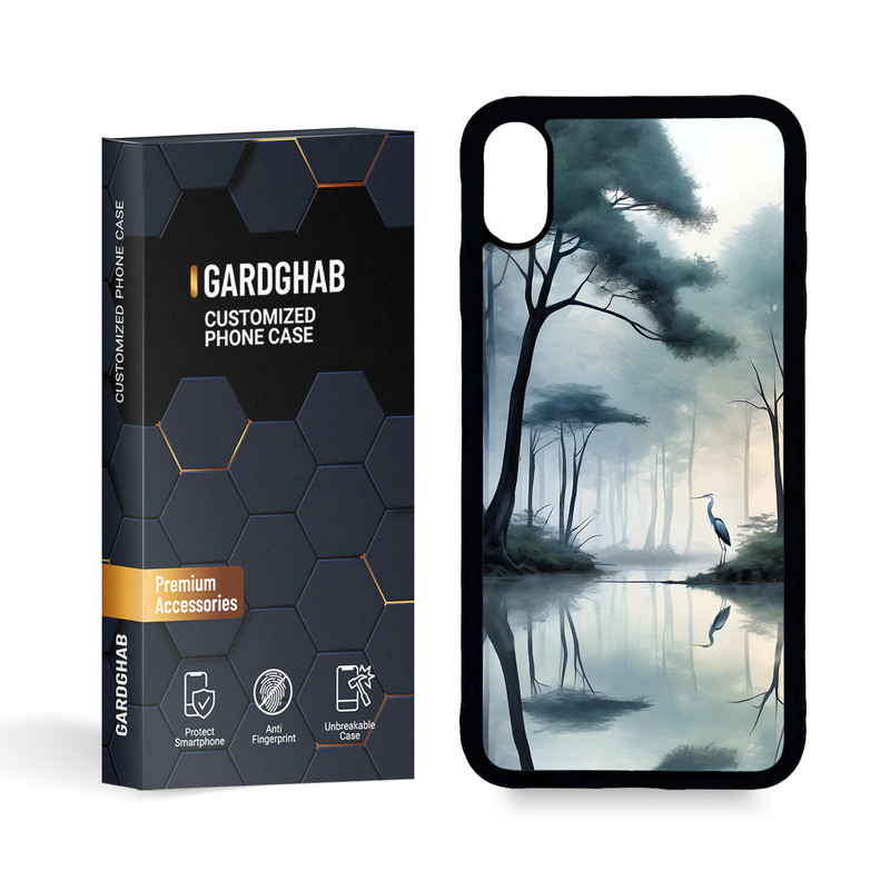 کاور گارد قاب مدل پشت گلس طبیعت مناسب برای گوشی موبایل اپل iPhone Xs MAX
