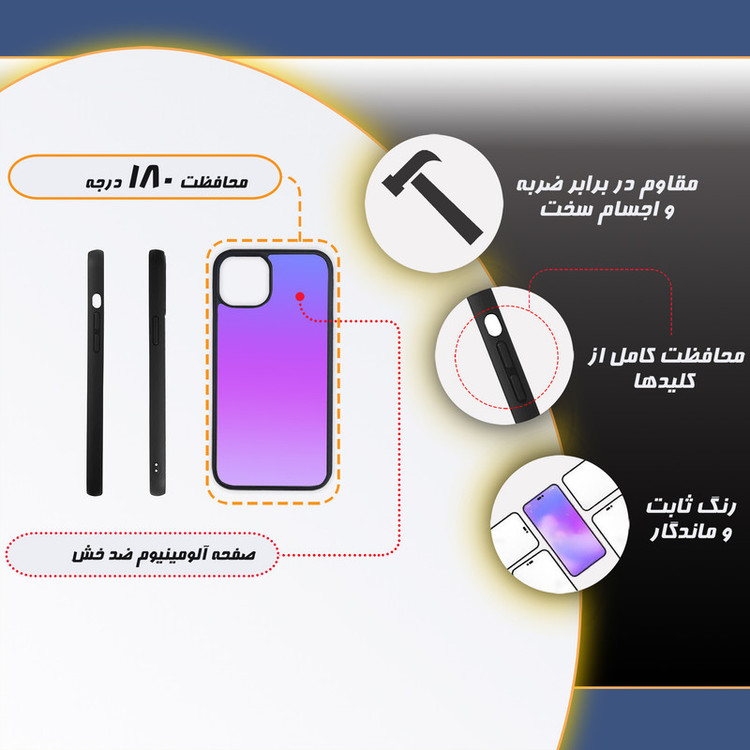 کاور گارد قاب مدل تکست مناسب برای گوشی موبایل اپل IPhone 7 Plus / 8 Plus