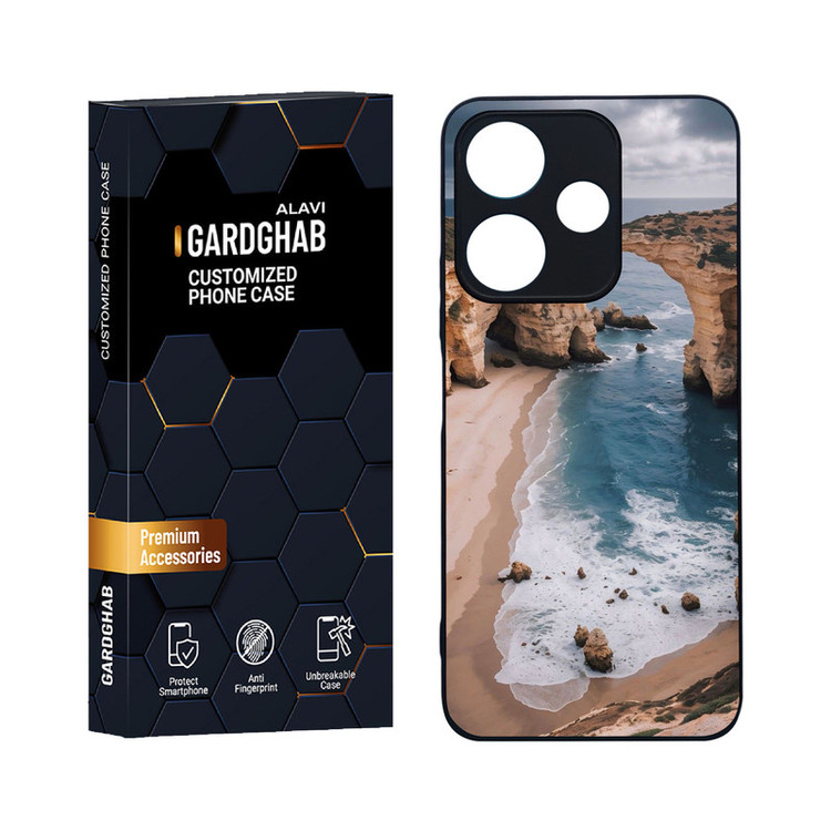 کاور گارد قاب علوی مدل دورژله ای منظره و طبیعت مناسب برای گوشی موبایل شیائومی Redmi 13 4G / 5G