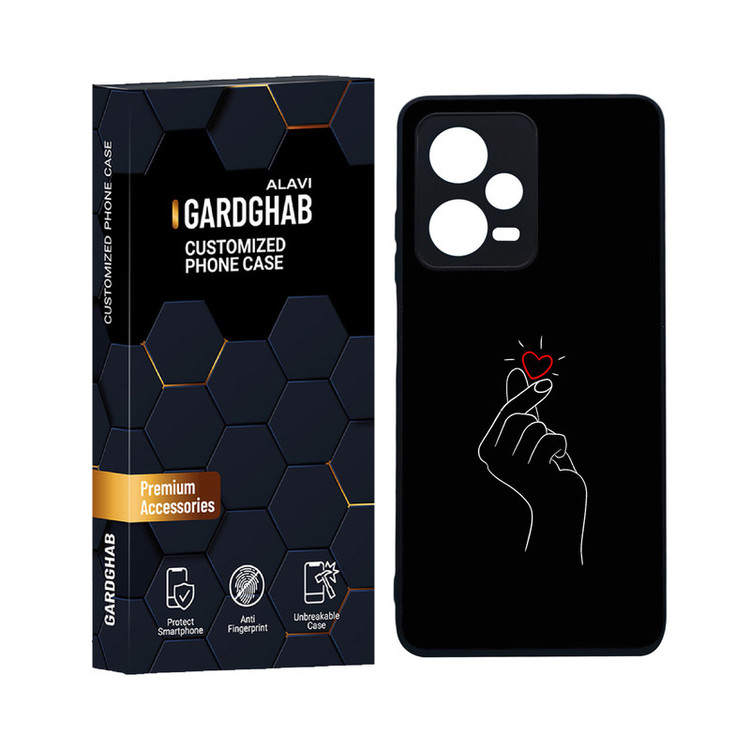 کاور گارد قاب علوی مدل دورژله ای عاشقانه مناسب برای گوشی موبایل شیائومی Redmi Note 12 Pro 5G