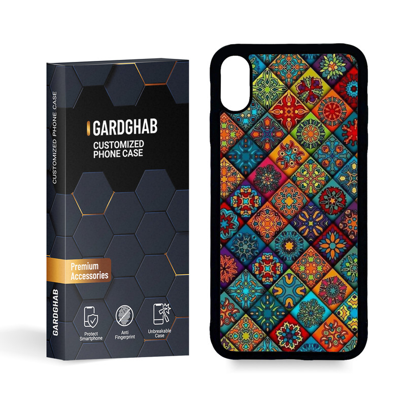 کاور گارد قاب مدل پشت گلس هنری مناسب برای گوشی موبایل اپل iPhone Xs MAX