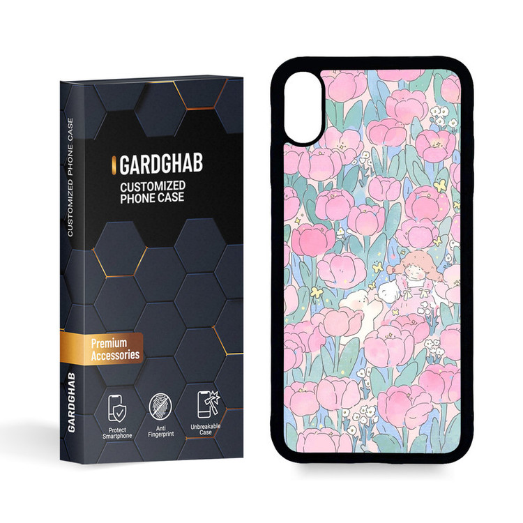 کاور گارد قاب مدل پشت گلس دخترانه مناسب برای گوشی موبایل اپل iPhone Xs Max
