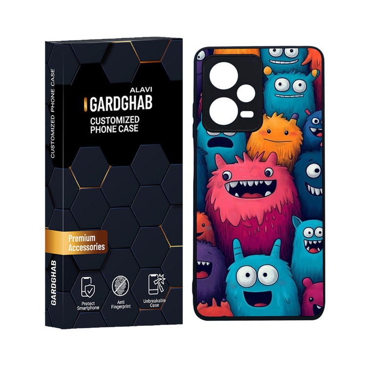 کاور گارد قاب علوی مدل دورژله ای کارتنی و انیمه مناسب برای گوشی موبایل شیائومی Redmi Note 12 Pro 5G
