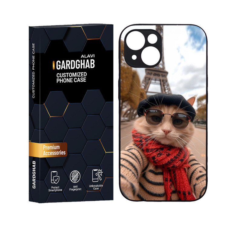 کاور گارد قاب علوی مدل دورژله ای هنری مناسب برای گوشی موبایل اپل iPhone 14
