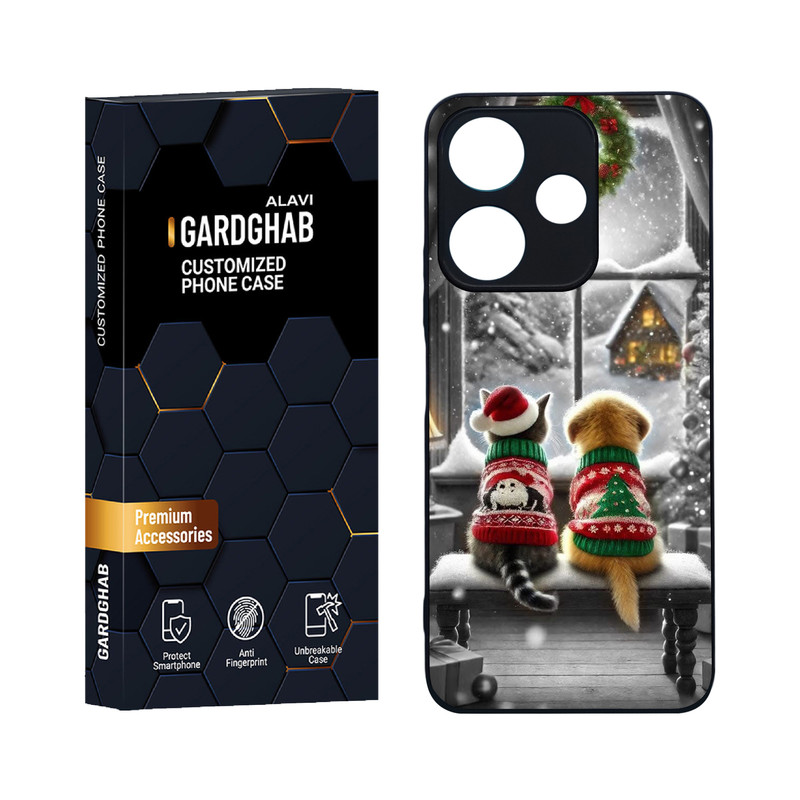 کاور گارد قاب علوی مدل دورژله ای هنری مناسب برای گوشی موبایل شیائومی Redmi 13 4G / 5G