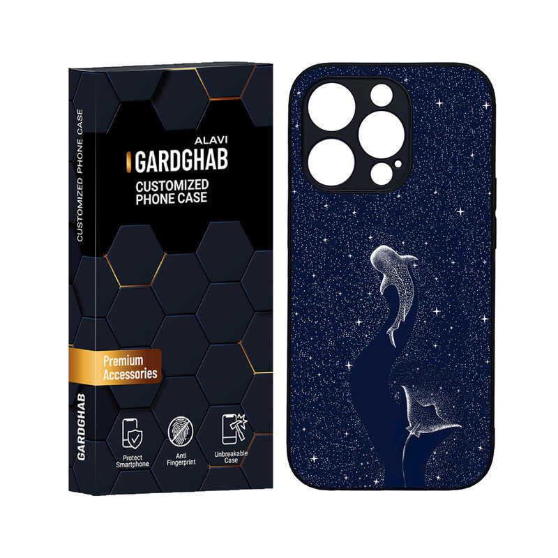 کاور گارد قاب علوی مدل دورژله ای هنری مناسب برای گوشی موبایل اپل iPhone 14 Pro