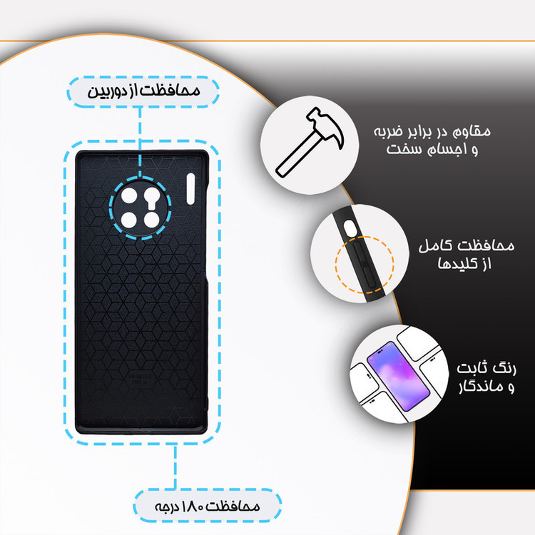 کاور گارد قاب مدل ساده مناسب برای گوشی موبایل هوآوی Mate 30 Pro