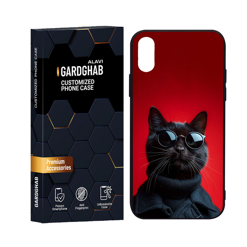 کاور گارد قاب علوی مدل دورژله ای پشت گلس کارتنی و انیمه مناسب برای گوشی موبایل اپل iPhone X / XS
