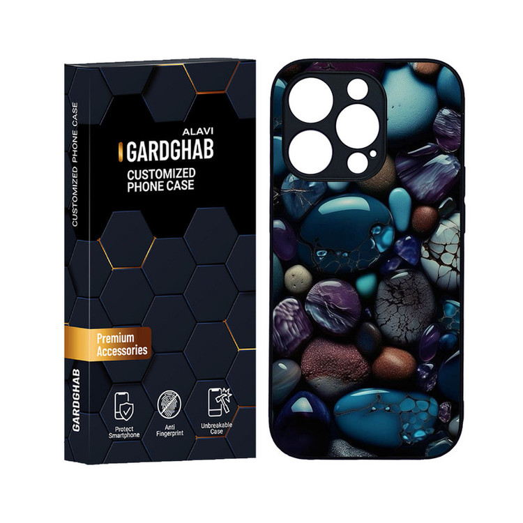کاور گارد قاب علوی مدل دورژله ای هنری مناسب برای گوشی موبایل اپل iPhone 14 Pro
