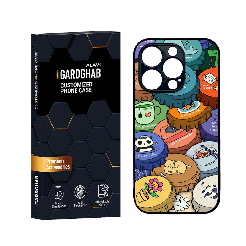 کاور گارد قاب علوی مدل دورژله ای کارتنی و انیمه مناسب برای گوشی موبایل اپل iPhone 14 Pro Max