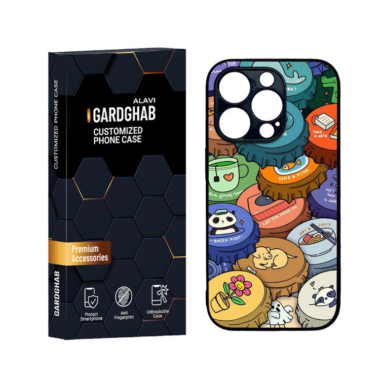 کاور گارد قاب علوی مدل دورژله ای کارتنی و انیمه مناسب برای گوشی موبایل اپل iPhone 14 Pro Max