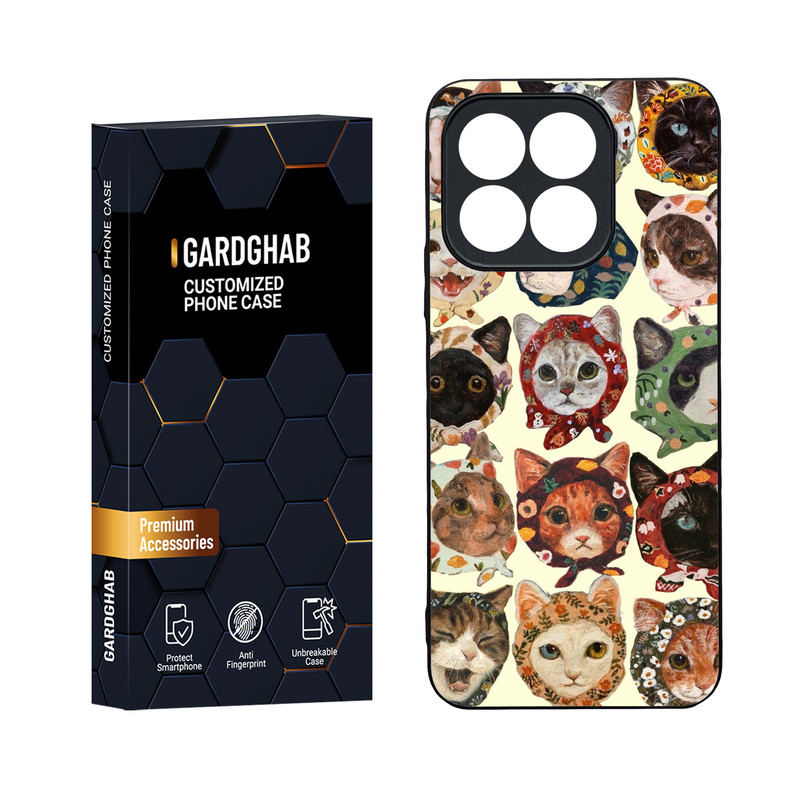 کاور گارد قاب مدل دورژله ای پشت گلس فانتزی مناسب برای گوشی موبایل آنر X8b 4G