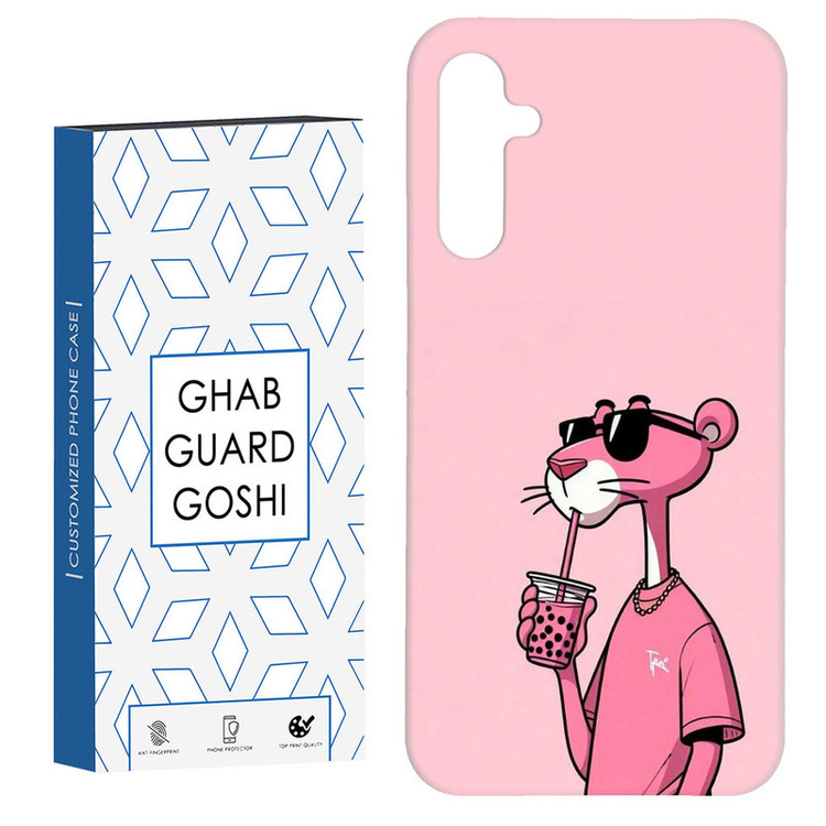 کاور قاب گارد گوشی طرح پلنگ صورتی کد Dimo-213 مناسب برای گوشی موبایل سامسونگ Galaxy A14