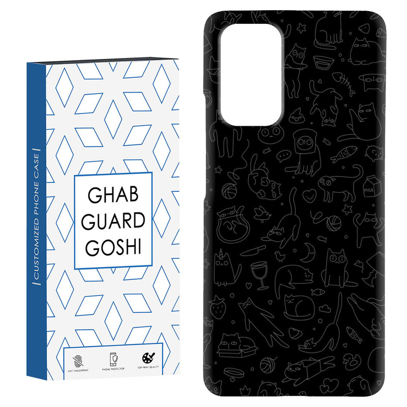 کاور قاب گارد گوشی طرح گربه مینیمال کد Dimo-817 مناسب برای گوشی موبایل شیائومی Redmi Note 9 4G / Redmi 9T