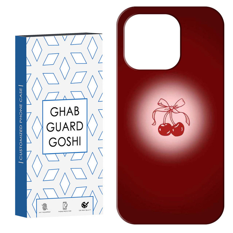 کاور قاب گارد گوشی طرح گیلاسی کد Dimo-857 مناسب برای گوشی موبایل اپل IPHONE 15 PRO