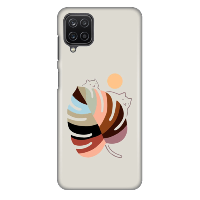 کاور طرح گربه و برگ کد DIMO-014 مناسب برای گوشی موبایل سامسونگ Galaxy A12