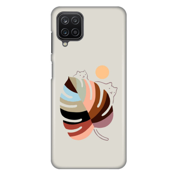 کاور طرح گربه و برگ کد DIMO-014 مناسب برای گوشی موبایل سامسونگ Galaxy A12