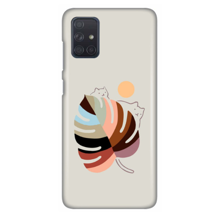 کاور طرح گربه و برگ کد DIMO-014 مناسب برای گوشی موبایل سامسونگ Galaxy A31