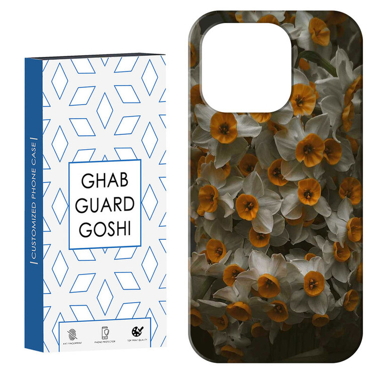 کاور قاب گارد گوشی طرح گل یاس کد Dimo-981 مناسب برای گوشی موبایل اپل IPHONE 15 PRO
