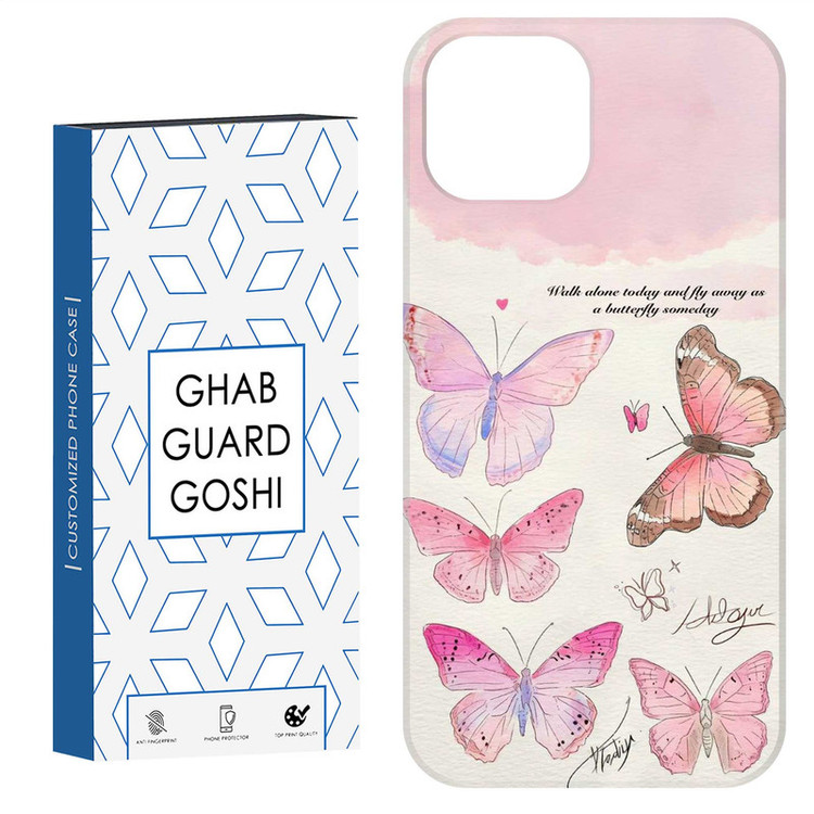 کاور قاب گارد گوشی طرح پروانه کد Dimo-347 مناسب برای گوشی موبایل اپل IPHONE 12 / 12 PRO