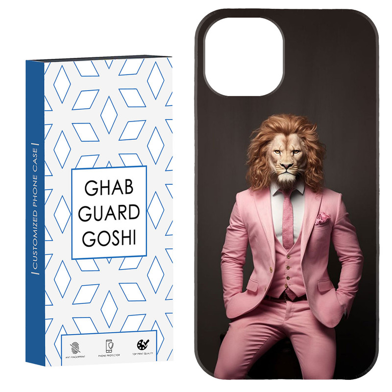 کاور قاب گارد گوشی طرح شیر کد TPU-484 مناسب برای گوشی موبایل اپل iPhone 13 / 14