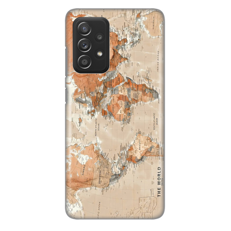 کاور طرح نقشه جهان کد DIMO-081 مناسب برای گوشی موبایل سامسونگ Galaxy A72s / Galaxy A72