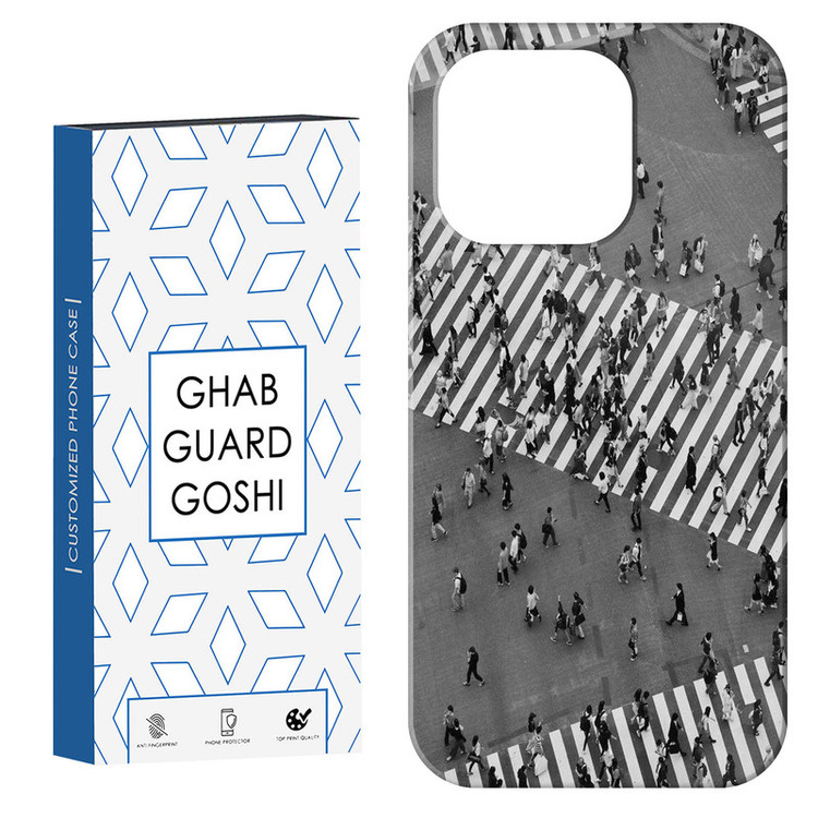 کاور قاب گارد گوشی طرح خیابون شلوغ کد Dimo-733 مناسب برای گوشی موبایل اپل IPHONE 15 PRO