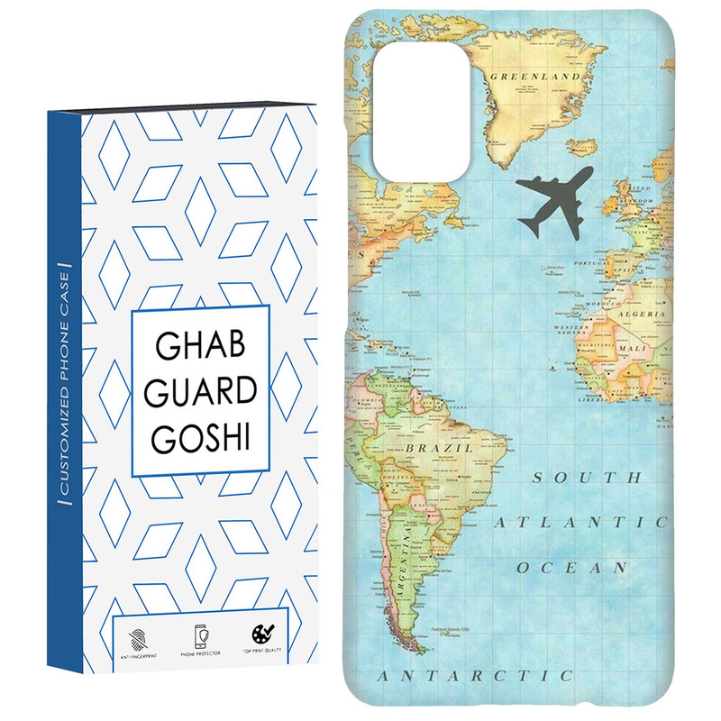 کاور قاب گارد گوشی طرح نقشه جهان کد Dimo-057 مناسب برای گوشی موبایل سامسونگ Galaxy A31