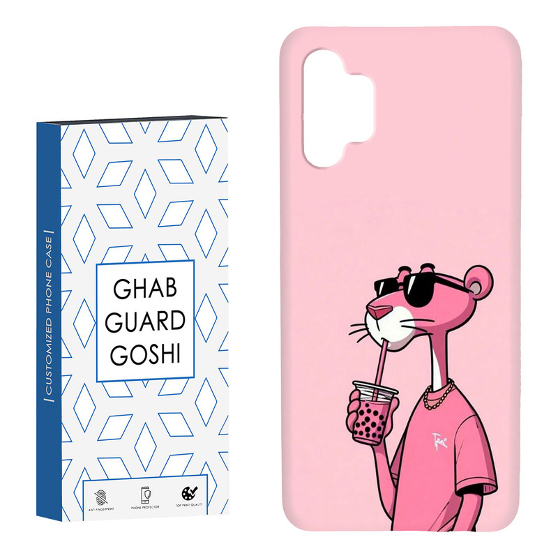 کاور قاب گارد گوشی طرح پلنگ صورتی کد Dimo-213 مناسب برای گوشی موبایل سامسونگ Galaxy A13 4G / A32 5G