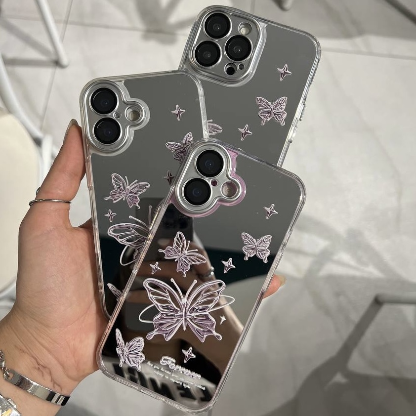 قاب مدل پروانه اینه ای مناسب برای گوشی آیفون iPhone ۱5 pro  کد Tor-۱