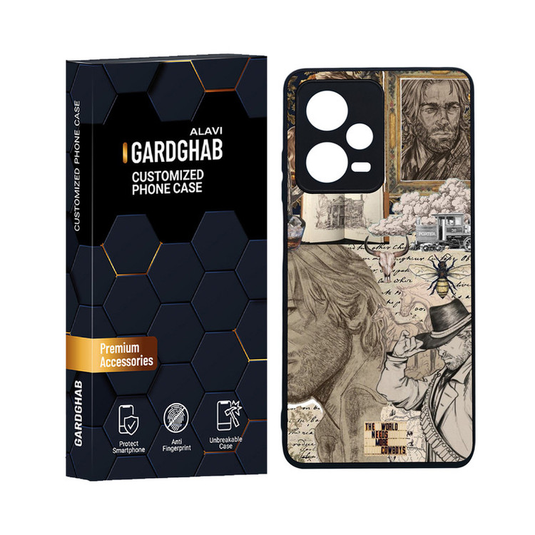 کاور گارد قاب علوی مدل دورژله ای هنری مناسب برای گوشی موبایل شیائومی Redmi Note 12 Pro 5G