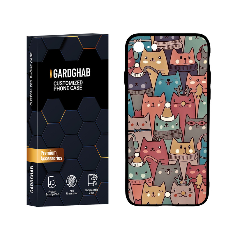 کاور گارد قاب مدل پشت گلس فانتزی مناسب برای گوشی موبایل اپل iPhone 7 / 8 / SE 2020 / SE 2022