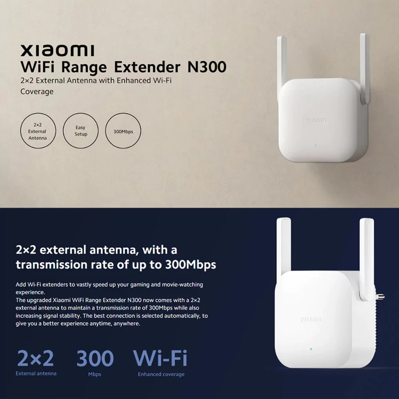 تقویت کننده WiFi شیائومی مدل Range Extender N300