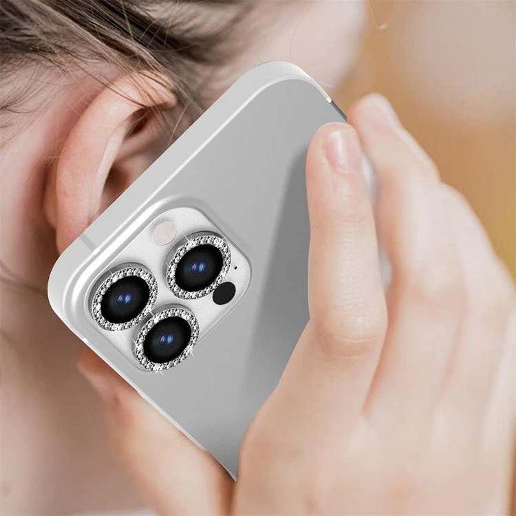 محافظ لنز دوربین راندیکا مدل رینگی نگین دار مناسب برای گوشی موبایل اپل iPhone 13